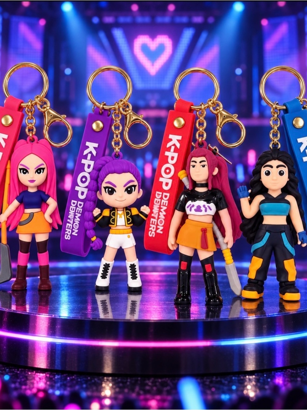 Hunter K-POP Demon Defiers Keychain Figures - Guys & Gals (Select 1)